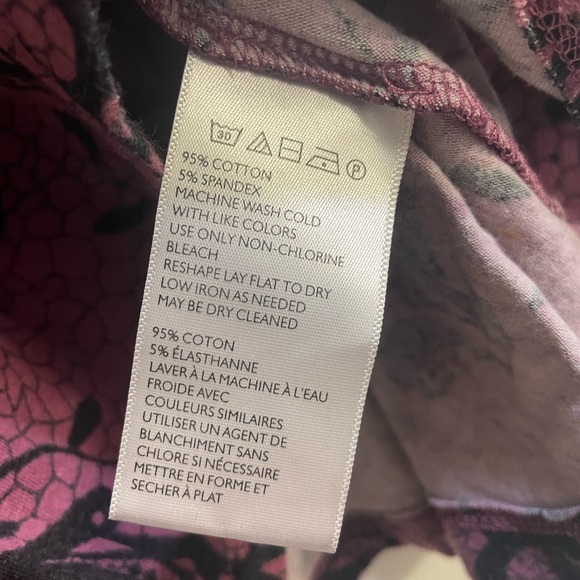 Pins & Needles casual mini skirt. Purple plum + black floral lace pattern. Small - Picture 6 of 6